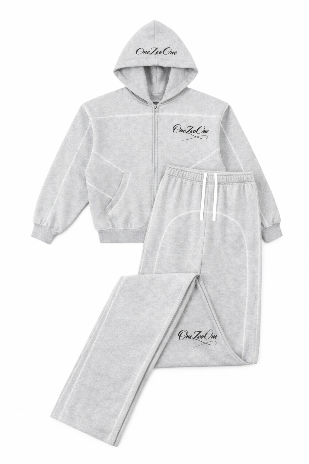 YANG SET- GRAY ZIPUP